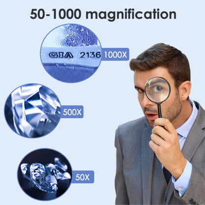 HJ1000 50-1000X Diamond Waist Code Microscope GIA เครื่องประดับรหัสเอวตราสาร, HJ1000