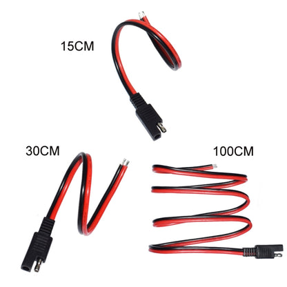 2 ชิ้น 20A แบตเตอรี่รถยนต์พลังงานแสงอาทิตย์ SAE สายไฟต่อ, 15cm, 30cm, 100cm