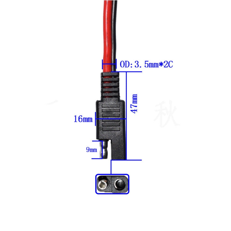 2 ชิ้น 20A แบตเตอรี่รถยนต์พลังงานแสงอาทิตย์ SAE สายไฟต่อ, 15cm, 30cm, 100cm