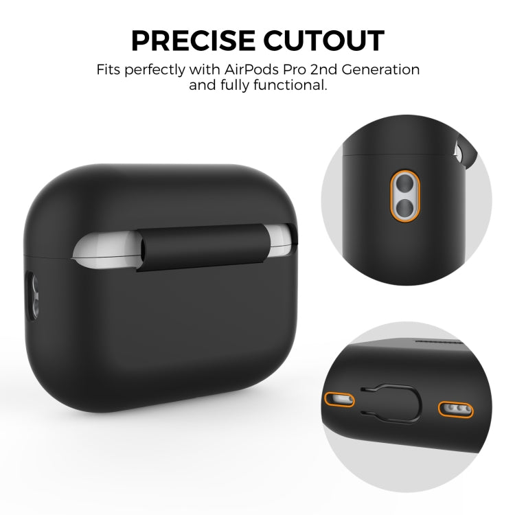 สำหรับ AirPods Pro 2 AhaStyle PT187 เคสซิลิโคนแบบชิ้นเดียวพร้อมเคสเชือกเส้นเล็ก