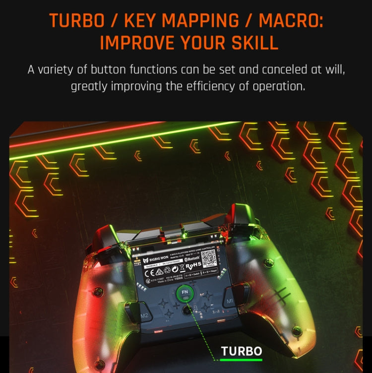 ตัวควบคุมเกมแพดแบบมีสาย RGB สำหรับพีซี / สวิตช์, BIGBIGWON C1 S