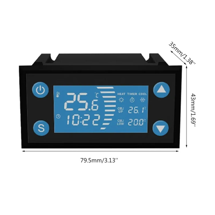 W-1213 อัจฉริยะจอแสดงผลดิจิตอลตู้ปลาปีนเขาควบคุมอุณหภูมิสัตว์เลี้ยงปลูกฟักไข่ควบคุมอุณหภูมิ, W-1213