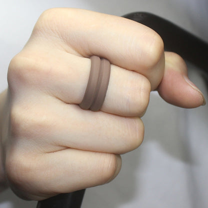 SiR053 แหวนซิลิโคนขอบร่องรูปตัว V แหวนคู่กีฬากลางแจ้ง, No.7, No.8, No.9, No.10, No.11, No.12