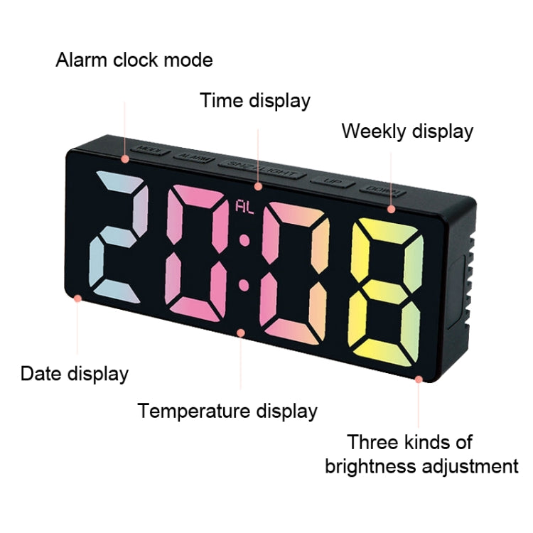 3806C LED ห้องนั่งเล่นในบ้านอิเล็กทรอนิกส์นาฬิกาตั้งโต๊ะปฏิทินถาวรนาฬิกาตั้งโต๊ะดิจิตอล