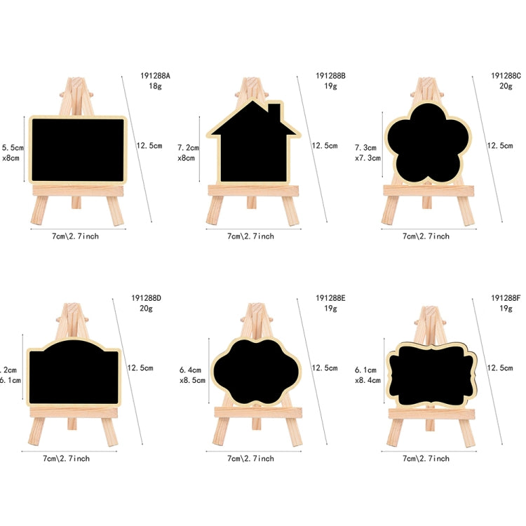 191288 10pcs Small Party Shop Message Blackboard Ornaments Pine Tripod กระดานข้อความตกแต่ง
