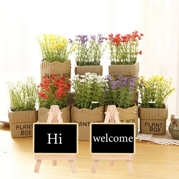 191288 10pcs Small Party Shop Message Blackboard Ornaments Pine Tripod กระดานข้อความตกแต่ง