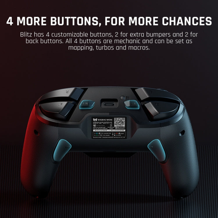 Gamepad เชิงกลเต็มรูปแบบบลูทู ธ แบบมีสายรองรับโหมดคู่สวิตช์ / PC / Android / IOS, BIGBIGWON Blitz C2Pro, BIGBIGWON Blitz C2Pro+Base