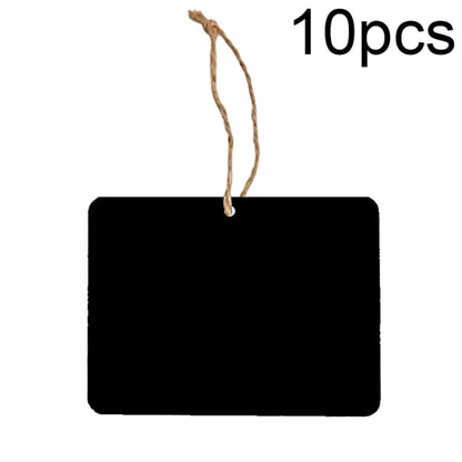 กระดานข้อความไม้แขวนขนาดเล็ก 10 ชิ้น/เซ็ต Home Holiday Decor Lanyard Chalkboard
