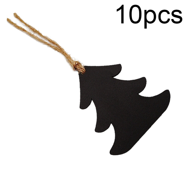 กระดานข้อความไม้แขวนขนาดเล็ก 10 ชิ้น/เซ็ต Home Holiday Decor Lanyard Chalkboard