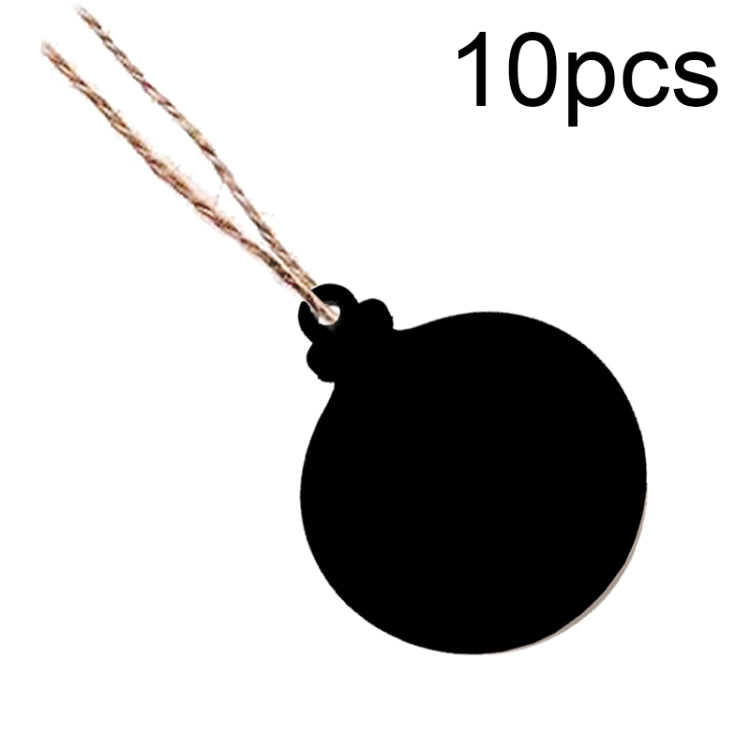 กระดานข้อความไม้แขวนขนาดเล็ก 10 ชิ้น/เซ็ต Home Holiday Decor Lanyard Chalkboard