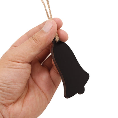 กระดานข้อความไม้แขวนขนาดเล็ก 10 ชิ้น/เซ็ต Home Holiday Decor Lanyard Chalkboard