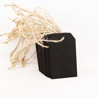 กระดานข้อความไม้แขวนขนาดเล็ก 10 ชิ้น/เซ็ต Home Holiday Decor Lanyard Chalkboard
