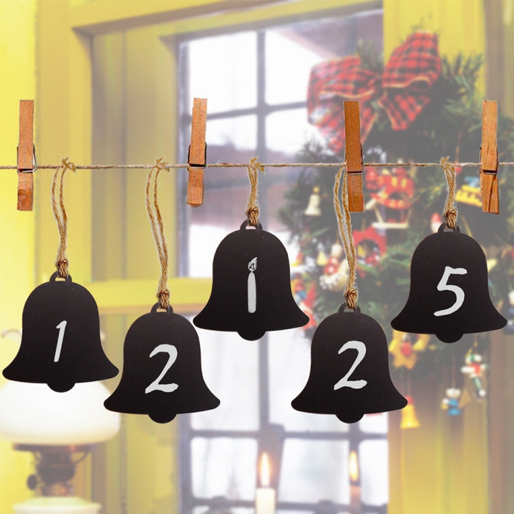 กระดานข้อความไม้แขวนขนาดเล็ก 10 ชิ้น/เซ็ต Home Holiday Decor Lanyard Chalkboard