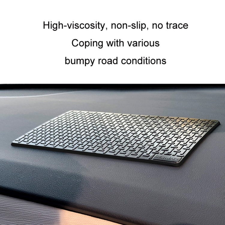 BEN.JACK Car Central Control Dashboard โทรศัพท์มือถือ Anti-Skid Mat, Black Small, Transparent Small, Black Large, Transparent Large