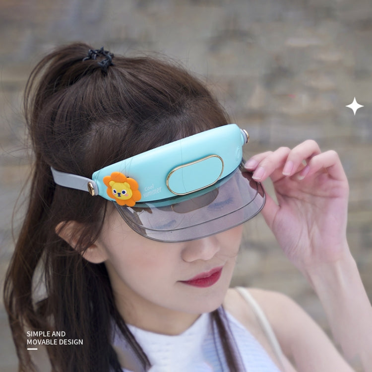 GL130-133 หมวกพัดลมกลางแจ้ง Leafless Mute USB แบบพกพา แคมป์ปิ้ง พัดลมขนาดเล็ก, Star Rabbit, Huahua Duck, Love Dragon