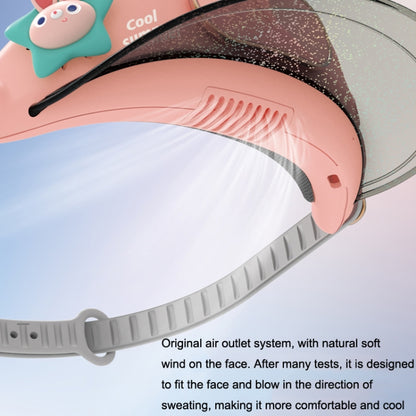 GL130-133 หมวกพัดลมกลางแจ้ง Leafless Mute USB แบบพกพา แคมป์ปิ้ง พัดลมขนาดเล็ก, Star Rabbit, Huahua Duck, Love Dragon