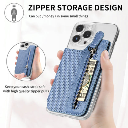 ที่ใส่บัตรประจำตัวโทรศัพท์ PU Leather Flap Zipper Wallet Card Holder Bag Adhesive Case