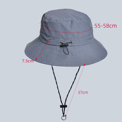 XBG-9225 หมวกชาวประมงกันน้ำฤดูร้อนพับเก็บหมวกป้องกันแสงแดด