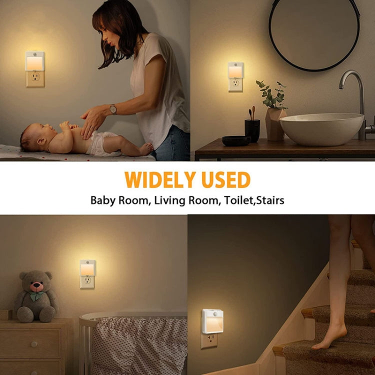 NL2101 Motion Sensor ไฟกลางคืน LED ปลั๊กไฟ AC Dimming Sleep Lights, Spec:, NL2101 Warm EU Plug, NL2101 Warm and White EU Plug, NL2101 Warm US Plug, NL2101 Warm and White US Plug, NL2101 Warm UK Plug, NL2101 Warm and White UK Plug