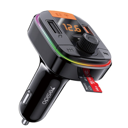 Yesido Y45 Car PD Charger ที่จุดบุหรี่ QC Car Charging USB Bluetooth Digital Display FM, Y45