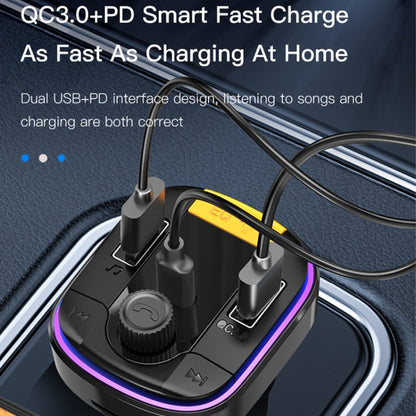 Yesido Y45 Car PD Charger ที่จุดบุหรี่ QC Car Charging USB Bluetooth Digital Display FM, Y45