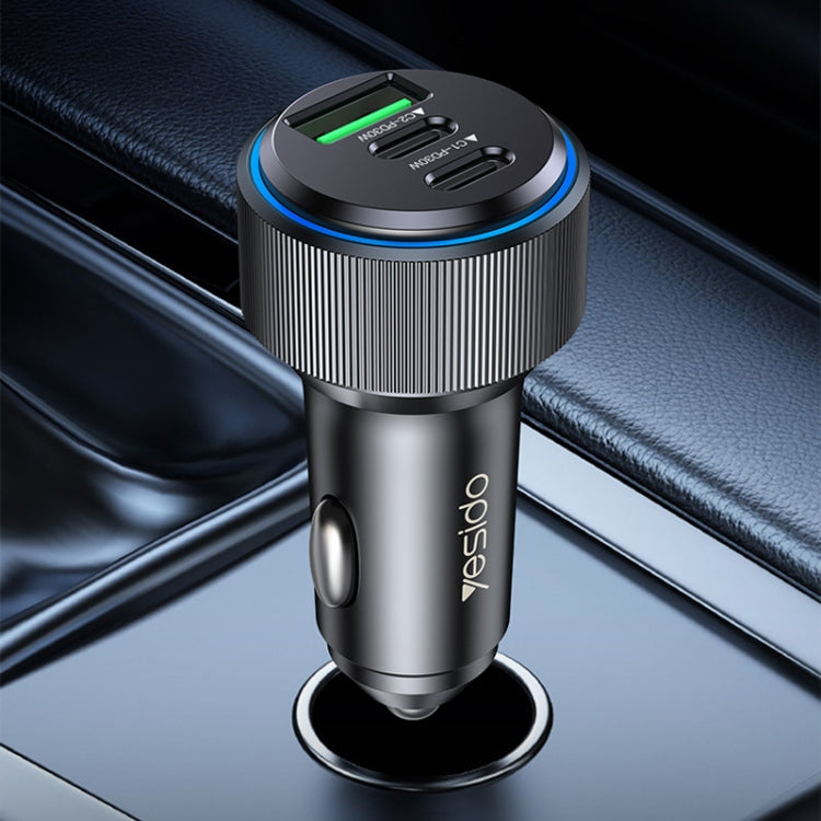 Yesido Y50 Car USB3.0 Fast Charger 30W อลูมิเนียมอัลลอยด์ PD Fast Charging, Y50