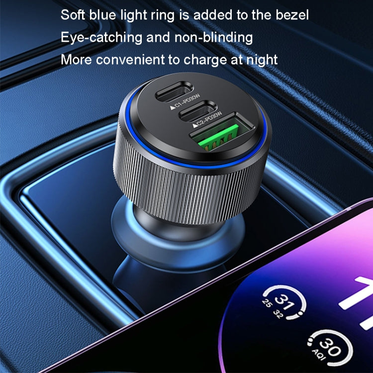 Yesido Y50 Car USB3.0 Fast Charger 30W อลูมิเนียมอัลลอยด์ PD Fast Charging, Y50