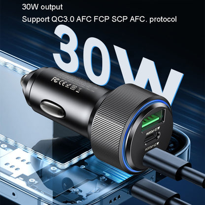 Yesido Y50 Car USB3.0 Fast Charger 30W อลูมิเนียมอัลลอยด์ PD Fast Charging, Y50