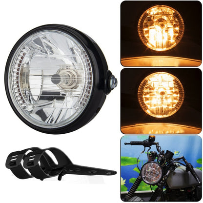 รถจักรยานยนต์ 7 นิ้ว LED ไฟหน้าแองเจิลริงพวงมาลัยพร้อมขายึด, PE-D7inS01TZ 28-36MM