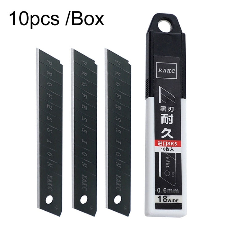 KAKC-18 ใบมีดคัตเตอร์ ใบมีดดำ ใบมีดคัตเตอร์ติดผนัง 18 มม, 10pcs /Box, 100pcs /Box