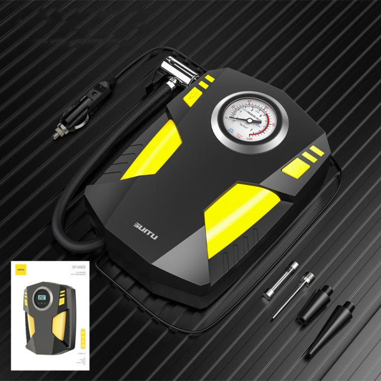 SUITU ST-5002 DC 12V เครื่องอัดลมยางรถ 150 PSI ปั๊มลมอัตโนมัติ, Pointer Model, Digital Display Model, Pointer Model+Toolbox, Digital Display Model+Toolbox