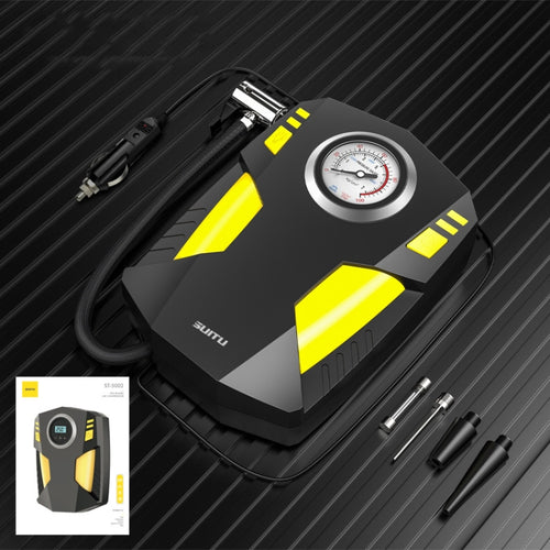 SUITU ST-5002 DC 12V เครื่องอัดลมยางรถ 150 PSI ปั๊มลมอัตโนมัติ, Pointer Model, Digital Display Model, Pointer Model+Toolbox, Digital Display Model+Toolbox