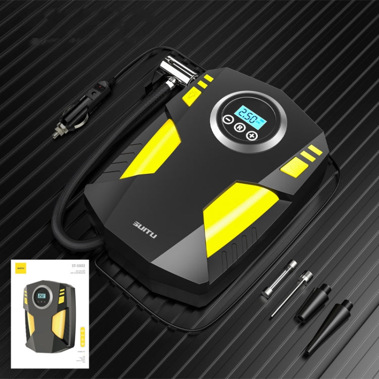 SUITU ST-5002 DC 12V เครื่องอัดลมยางรถ 150 PSI ปั๊มลมอัตโนมัติ, Pointer Model, Digital Display Model, Pointer Model+Toolbox, Digital Display Model+Toolbox