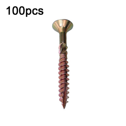 RUITOOL T25 100 ชิ้นสกรูงานไม้ Torx สกรูเกลียวปล่อย, 5 x 80mm, 4.5 x 60mm, 4.5 x 45mm, 4.5 x 35mm