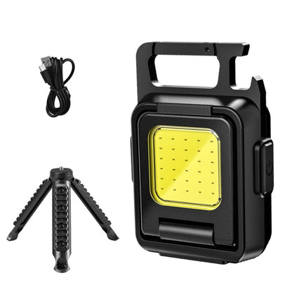ไฟฉาย COB สองด้าน Mini Keychain Light Camping Light, Without Stand, With Stand