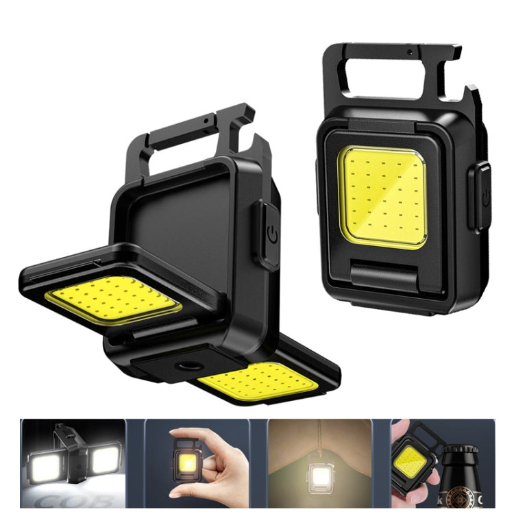 ไฟฉาย COB สองด้าน Mini Keychain Light Camping Light, Without Stand, With Stand