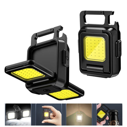 ไฟฉาย COB สองด้าน Mini Keychain Light Camping Light, Without Stand, With Stand