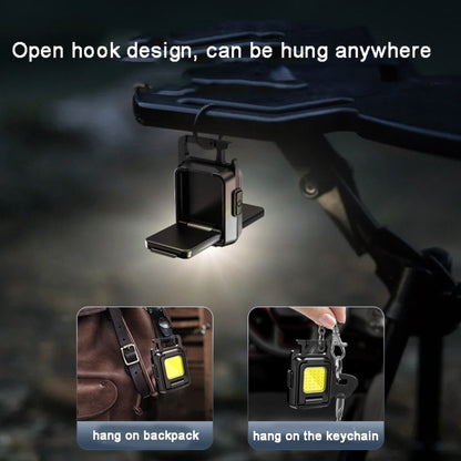 ไฟฉาย COB สองด้าน Mini Keychain Light Camping Light, Without Stand, With Stand
