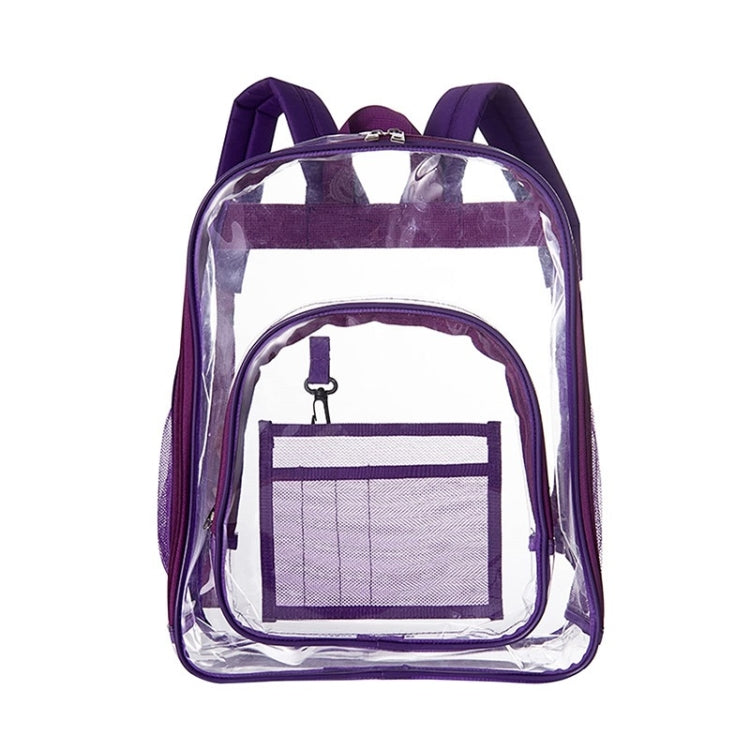 PVC ใสกันน้ำกระเป๋าเป้สะพายหลังนักเรียนโรงเรียน, Large Purple, Large Light Grey, Large Black, Small Pink, Small Black, Small Gray, Candy Color Black