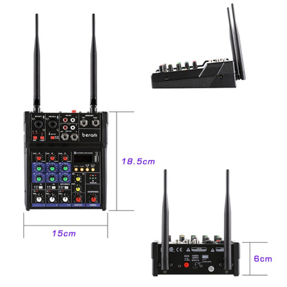 G4-M1 มิกเซอร์ 4 ทิศทางพร้อมอุปกรณ์เอฟเฟกต์ไมโครโฟนไร้สาย Small K Aong Recording Bluetooth Mixer, 4-way