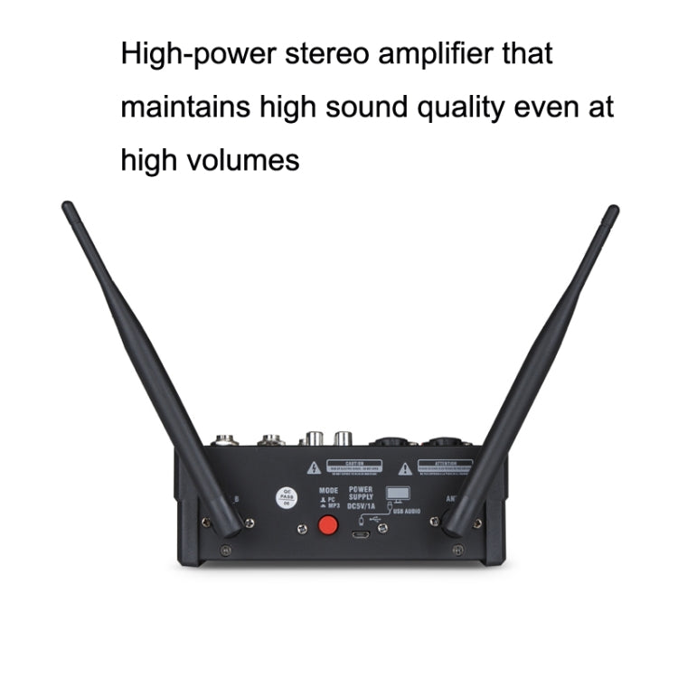 G4-M1 มิกเซอร์ 4 ทิศทางพร้อมอุปกรณ์เอฟเฟกต์ไมโครโฟนไร้สาย Small K Aong Recording Bluetooth Mixer, 4-way
