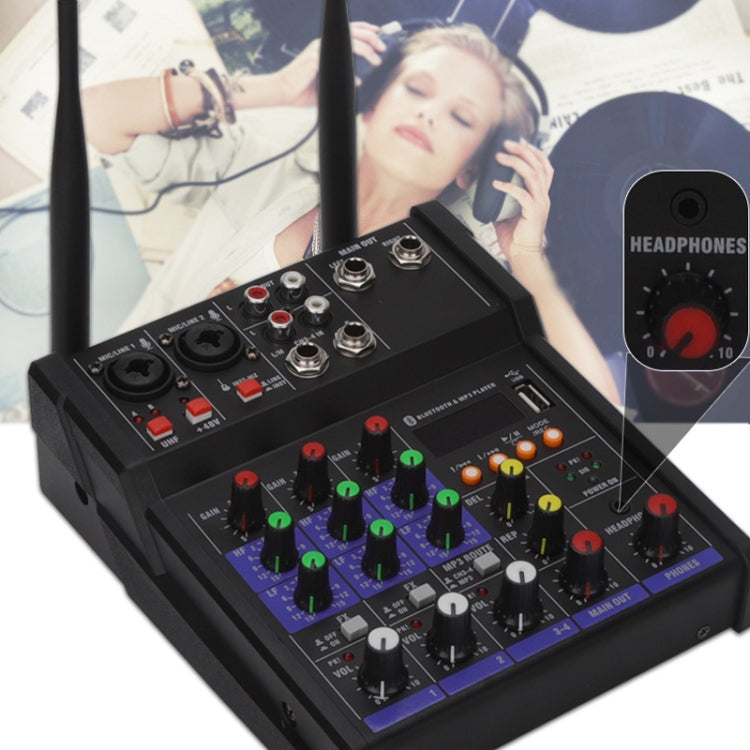 G4-M1 มิกเซอร์ 4 ทิศทางพร้อมอุปกรณ์เอฟเฟกต์ไมโครโฟนไร้สาย Small K Aong Recording Bluetooth Mixer, 4-way