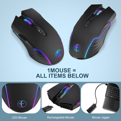 E50 2.4G Wireless Mouse Jiggler เมาส์ไร้สายแบบพกพาพร้อมปุ่ม 7 ปุ่ม