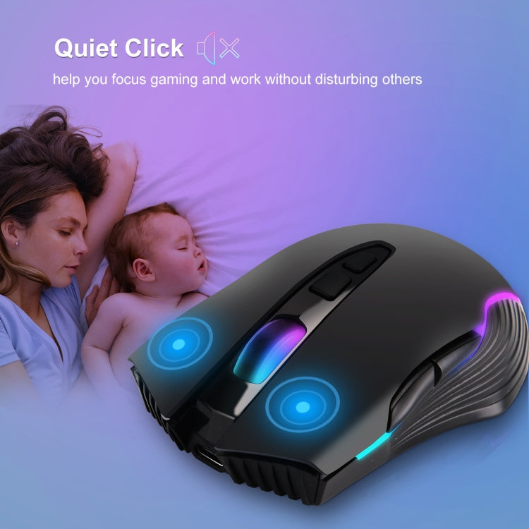 E50 2.4G Wireless Mouse Jiggler เมาส์ไร้สายแบบพกพาพร้อมปุ่ม 7 ปุ่ม