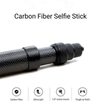 ไม้เซลฟี่ที่มองไม่เห็น Monopod แบบขยายคาร์บอนไฟเบอร์สำหรับกล้องกีฬา Insta360 / DJI Action / GoPro / Xiao Yi, 1.5m, 3m, 5m