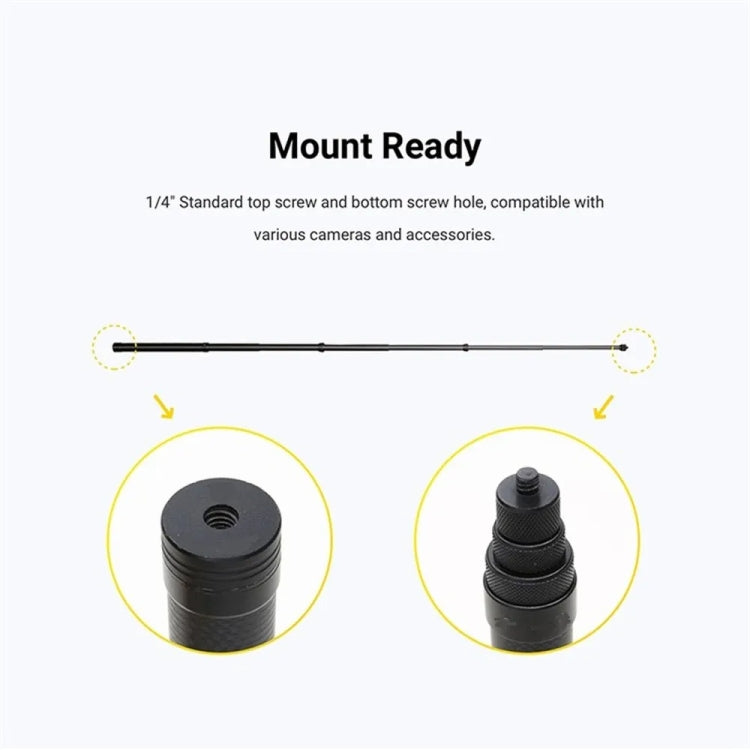 ไม้เซลฟี่ที่มองไม่เห็น Monopod แบบขยายคาร์บอนไฟเบอร์สำหรับกล้องกีฬา Insta360 / DJI Action / GoPro / Xiao Yi, 1.5m, 3m, 5m
