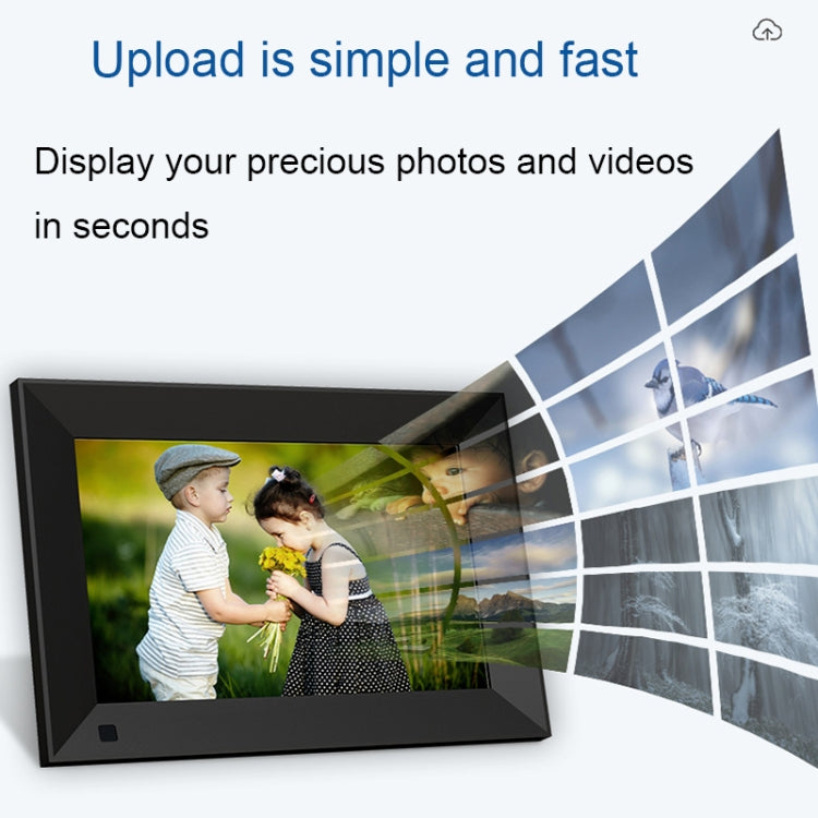 JT101F-C01 กรอบรูปอิเล็กทรอนิกส์ระบบสัมผัสอัจฉริยะขนาด 10.1 นิ้วพร้อมฟังก์ชั่นเซ็นเซอร์มนุษย์, ปลั๊กของสหรัฐฯ, 10.1-Inch