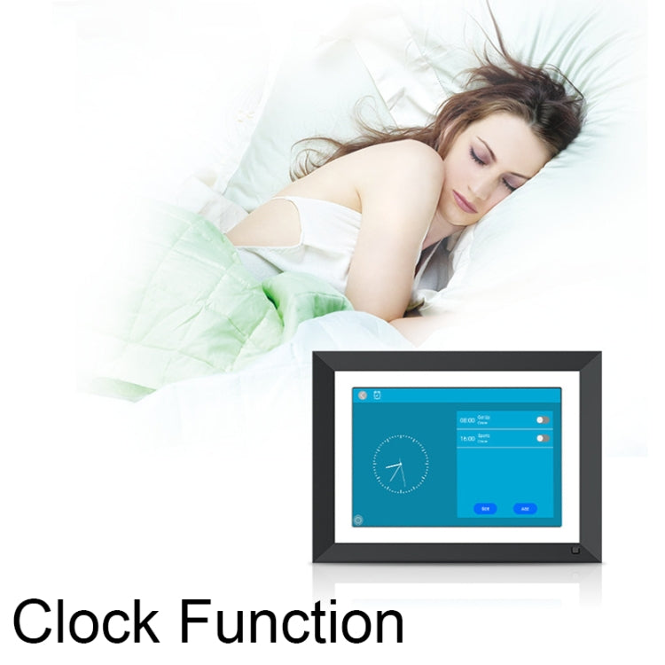 JT101F-C01 กรอบรูปอิเล็กทรอนิกส์ระบบสัมผัสอัจฉริยะขนาด 10.1 นิ้วพร้อมฟังก์ชั่นเซ็นเซอร์มนุษย์, ปลั๊กของสหรัฐฯ, 10.1-Inch