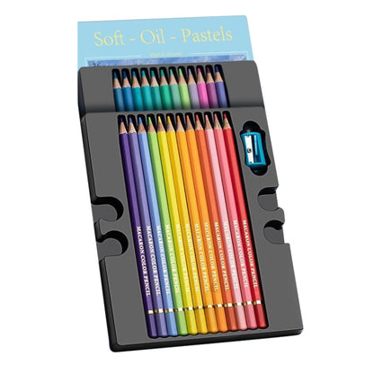 24 สี Oily Bright Color Pencil Studio ชุดพิเศษ, 24 Colors Macaron, 24 Colors Morandi, 24 Colors Classic Model