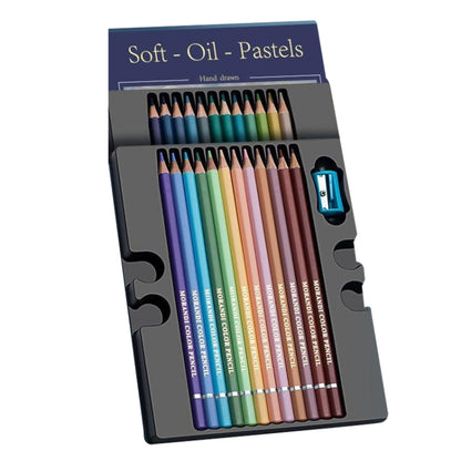 24 สี Oily Bright Color Pencil Studio ชุดพิเศษ, 24 Colors Macaron, 24 Colors Morandi, 24 Colors Classic Model